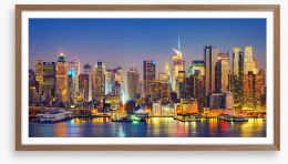 Manhattan glow Framed Art Print 115661495