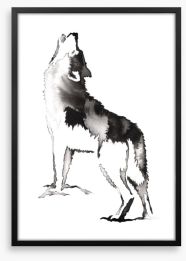 Crying wolf Framed Art Print 116277148