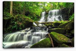 Phu Tub Berk jungle waterfall Stretched Canvas 116886835