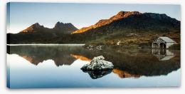 Morning glow at Cradle Mountain Stretched Canvas 117415670