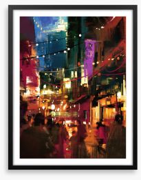 Late night shopping Framed Art Print 117559096