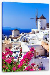 Windmills of Santorini Stretched Canvas 117750464