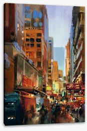 Dusk in the city Stretched Canvas 118202388