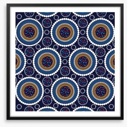 Symmetry of circles Framed Art Print 118385559