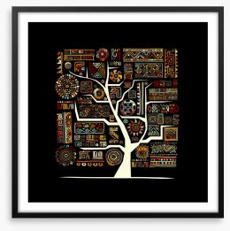 Tribal tree of life Framed Art Print 118427487