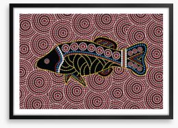 The river fish Framed Art Print 118793523