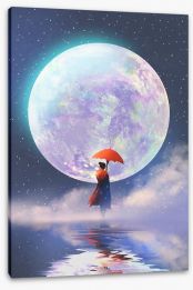 Waiting under the moon Stretched Canvas 119851814