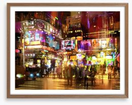Downtown lights Framed Art Print 120034838
