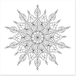 Color me snowflake Art Print 120266421