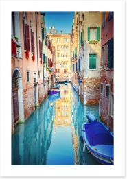 Reflections on the canal Art Print 120535499