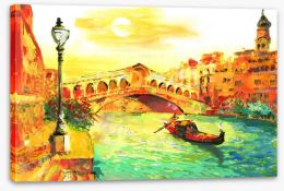 Golden Venice sunset Stretched Canvas 120785599