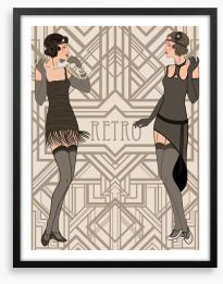 Flapper girls Framed Art Print 121658662