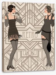 Flapper girls Stretched Canvas 121658662