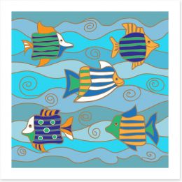 Happy fish Art Print 122255587