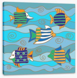 Happy fish Stretched Canvas 122255587