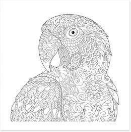 Color me macaw Art Print 122679253