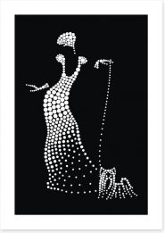 The lady with a poodle Art Print 123342212