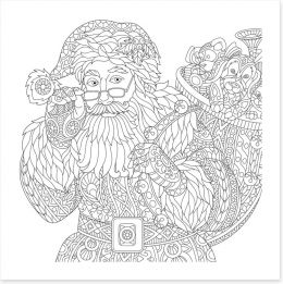 Color me Santa Art Print 123556825