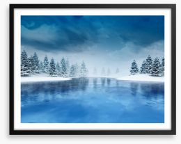 Winter waters 1 Framed Art Print 124617817