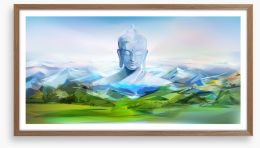 Mountains of meditation Framed Art Print 124677847