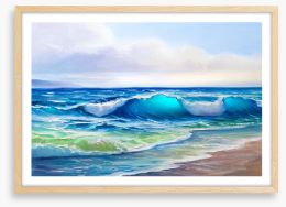 The turquoise wave Framed Art Print 124881665