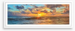 Setting sun panorama Framed Art Print 125214164