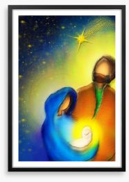Star light nativity Framed Art Print 125505082