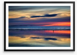 Sunset beach reflections Framed Art Print 125711823
