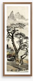 Peaceful pine peak Framed Art Print 125752024