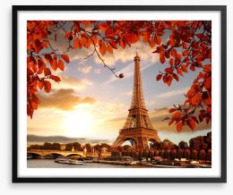 Eiffel Tower in Autumn Framed Art Print 126000678