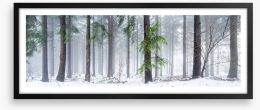 First snow in the forest Framed Art Print 126693872