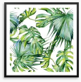 Tropical jungle leaves Framed Art Print 126979238