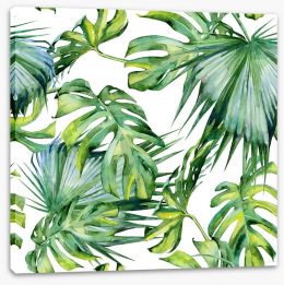 Tropical jungle leaves Stretched Canvas 126979238