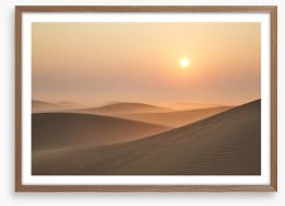 Soft sand sunrise Framed Art Print 127532090