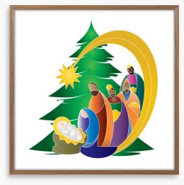 The star of Christmas Framed Art Print 127944740