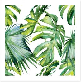 Tropical jungle leaves Art Print 130874879