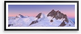 Jungfrau dawn panorama Framed Art Print 131384209