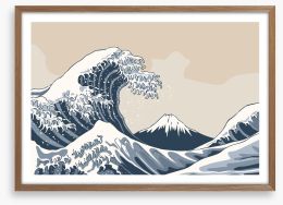 The angry wave Framed Art Print 131550605