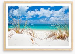 Whitehaven Beach paradise Framed Art Print 131608700