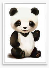 Little panda wave Framed Art Print 132026913