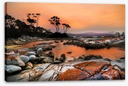 Bay Of Fires sunset Stretched Canvas 132383359