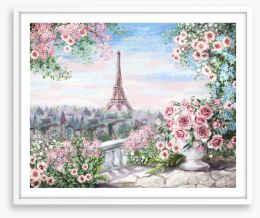 The flower terrace Framed Art Print 132564466