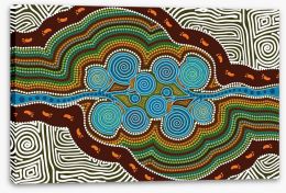 Aboriginal Art Stretched Canvas 133226107