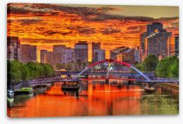 Sunset over the Yarra Stretched Canvas 133841508
