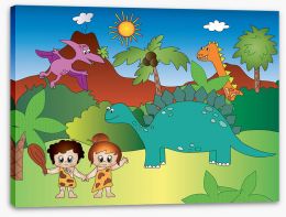 Dinosaurs Stretched Canvas 133885615