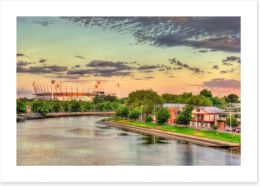 The Yarra River with MCG Art Print 134391339