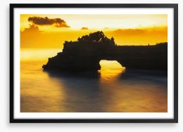 Sunset at Batu Bolong Framed Art Print 136653073