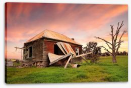 The abandoned farm house Stretched Canvas 136907809