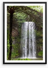 Ferns and falls Framed Art Print 137068420