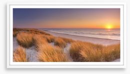 Goodnight golden dunes Framed Art Print 137936709